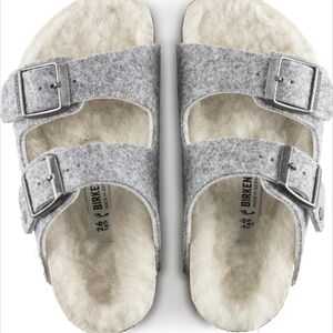 Birkenstock Gray Wool Sandals